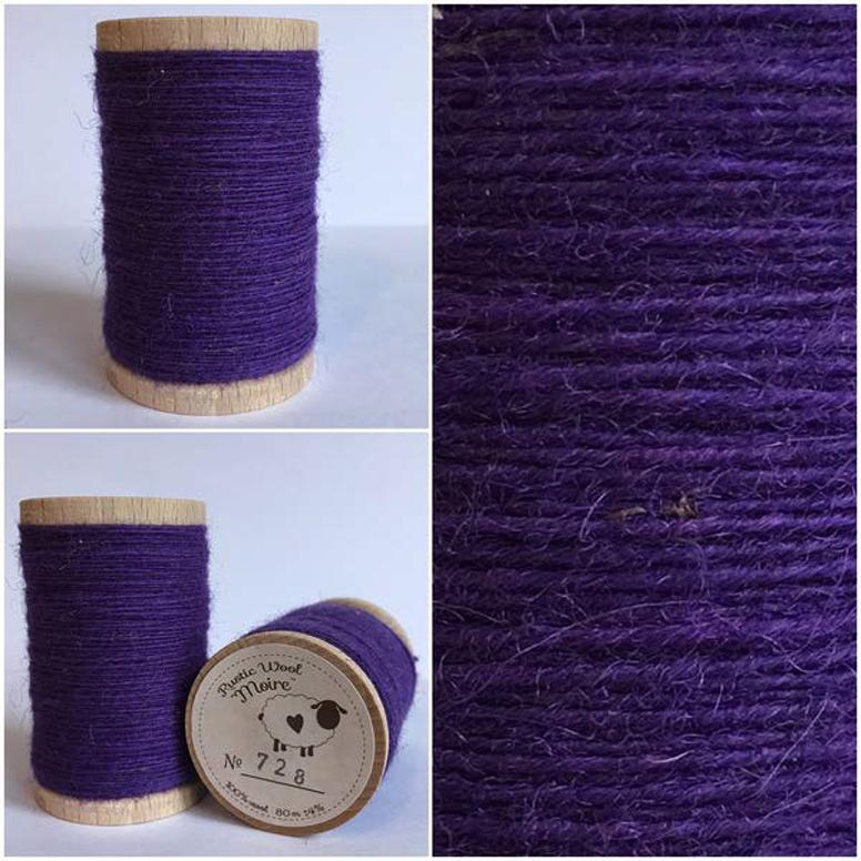 DEEP PURPLE Hand Dyed Wool Bundle for Wool Applique and Rug Hooking