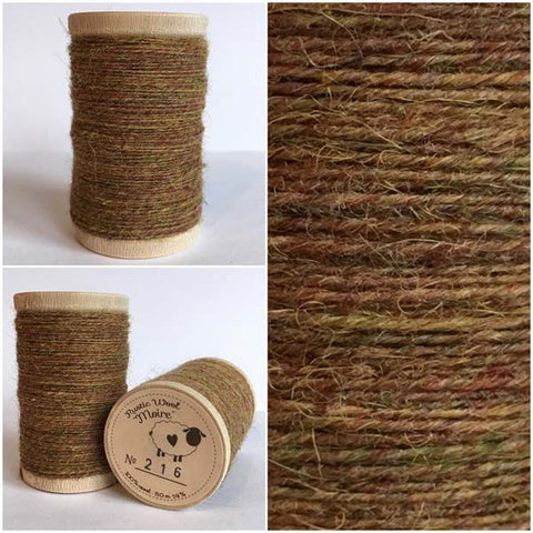 WALNUT Hand Dyed Wool Bundle for Primitive Rug Hooking and Wool Applique