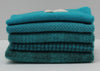 TRUE TURQUOISE Hand Dyed Wool Bundle for Wool Applique and Rug Hooking