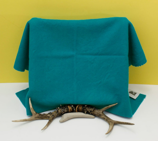 TRUE TURQUOISE Hand Dyed Wool Fabric for Wool Applique and Rug Hooking