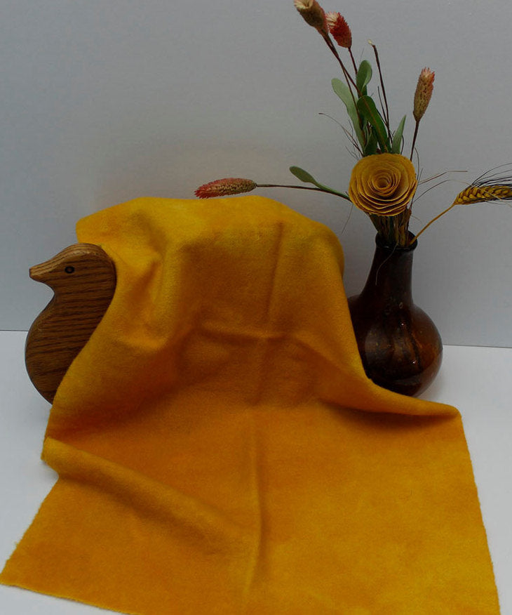 MUSTARD Hand Dyed Felted Wool Fabric for Wool Applique and Rug Hooking