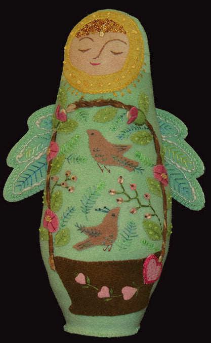Summer Angel Wool Applique Paper Pattern
