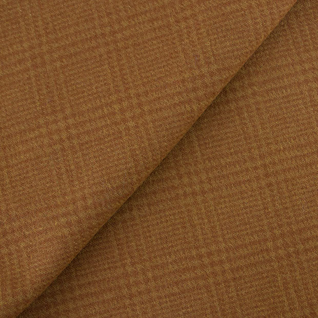 TOFFEE PLAID Mill Dyed Fat Quarter Yard, Felted Wool Fabric